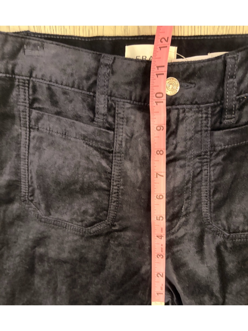 NWT Frame Le-Slim Palazzo Modernest Pocket Jean in Navy Velvet Size 26 - Picture 12 of 14